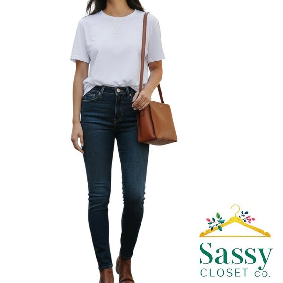 GAP Denim - GAP High Waist Skinny Stretch Denim Ankle Jeans Sz 12 EUC